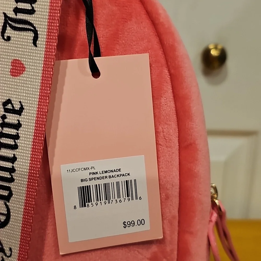 Juicy Couture Pink Lemonade Big Spender Backpack NWT